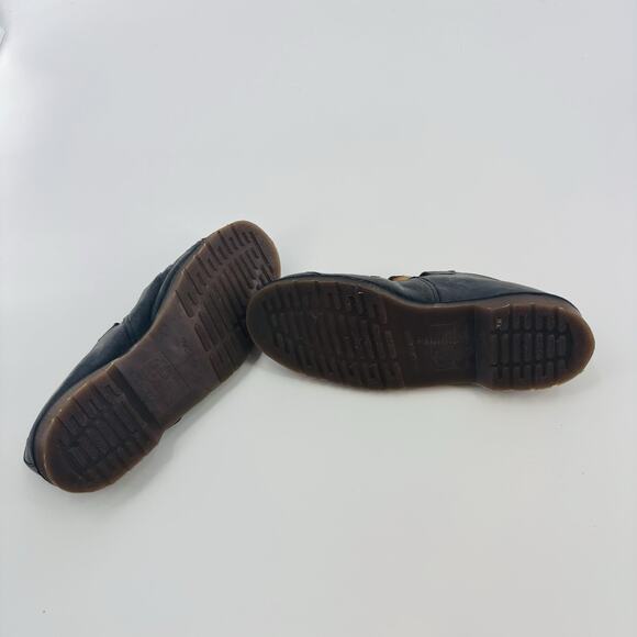 Vntg Dr Martens 8064 Sz 12 MADE IN ENGLAND Gray Woven Toe Mary Jane Buckle Shoes - Picture 7 of 8